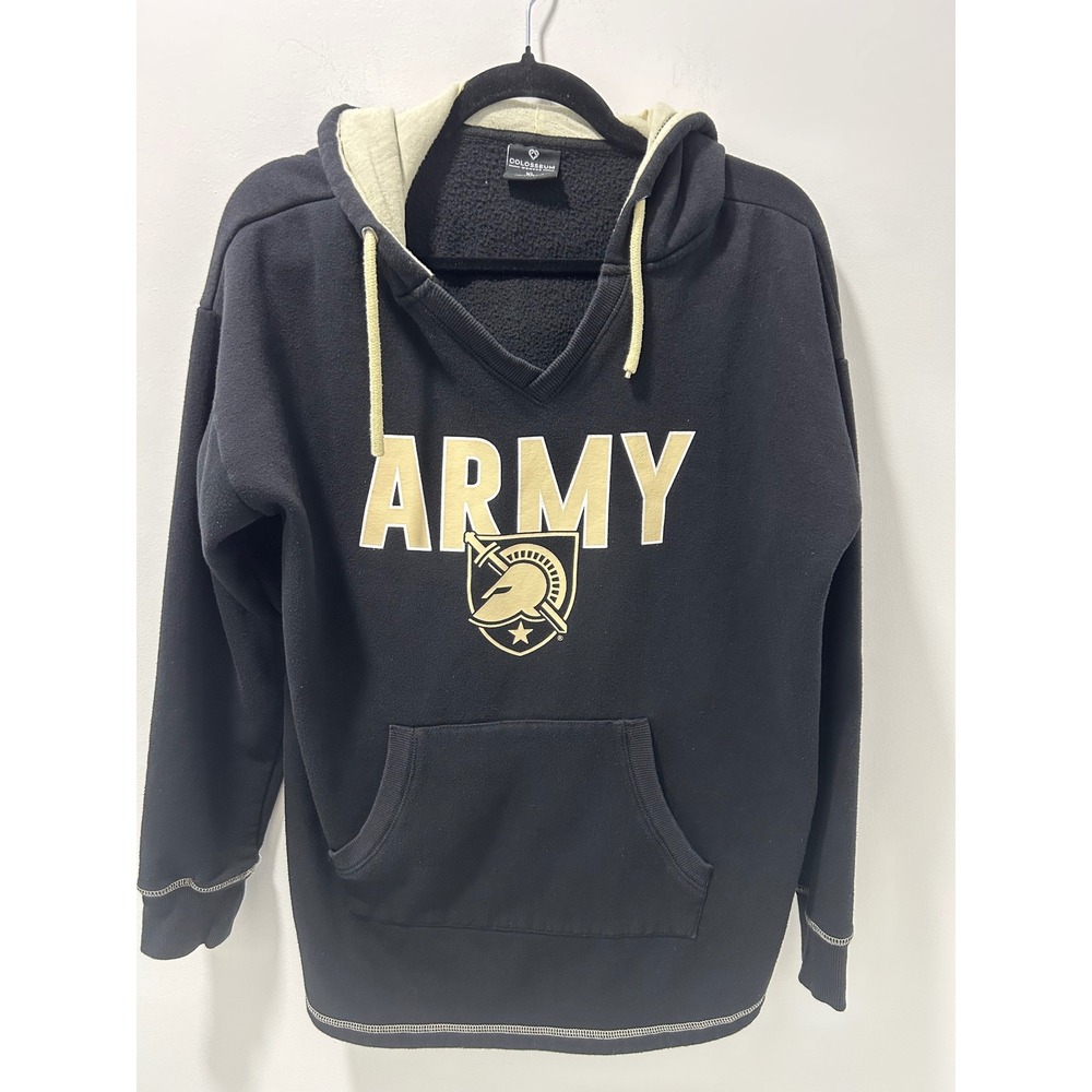 Colosseum Army Black Knights Women XL Hoodie Black V-Neck Sweatshirt West Point